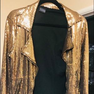 Frederick's of Hollywood Gold Sequin Blazer & Matching Dress